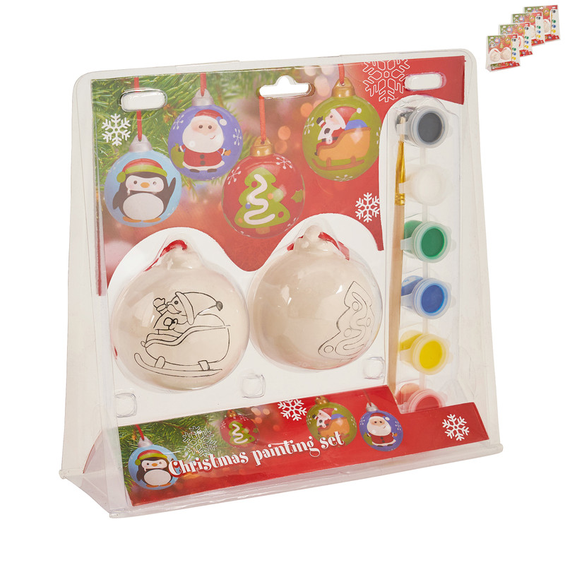 Kerstbal verfest set van 2 - diverse varianten