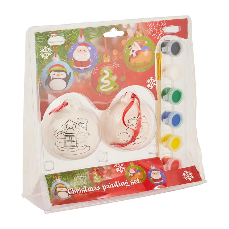 Kerstbal verfest set van 2 - diverse varianten