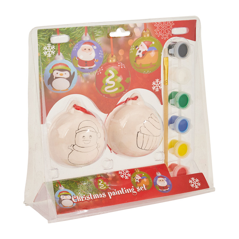 Kerstbal verfest set van 2 - diverse varianten