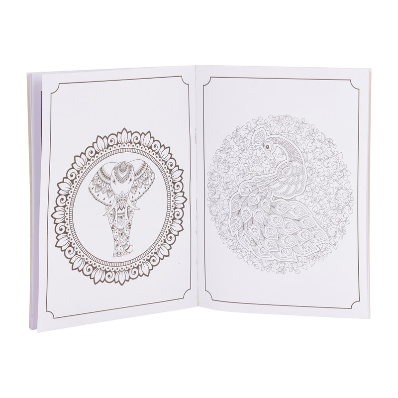 Kleurboek mandala - roze - 48 vellen