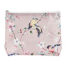 Toilettas vogeldesign - roze - 24x18x9 cm