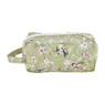 Make-up tasje vogeldesign - groen - 17x9x6 cm