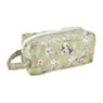 Make-up tasje vogeldesign - groen - 17x9x6 cm