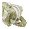 Make-up tasje vogeldesign - groen - 17x9x6 cm