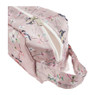 Make-up tasje vogeldesign - roze - 17x9x6 cm