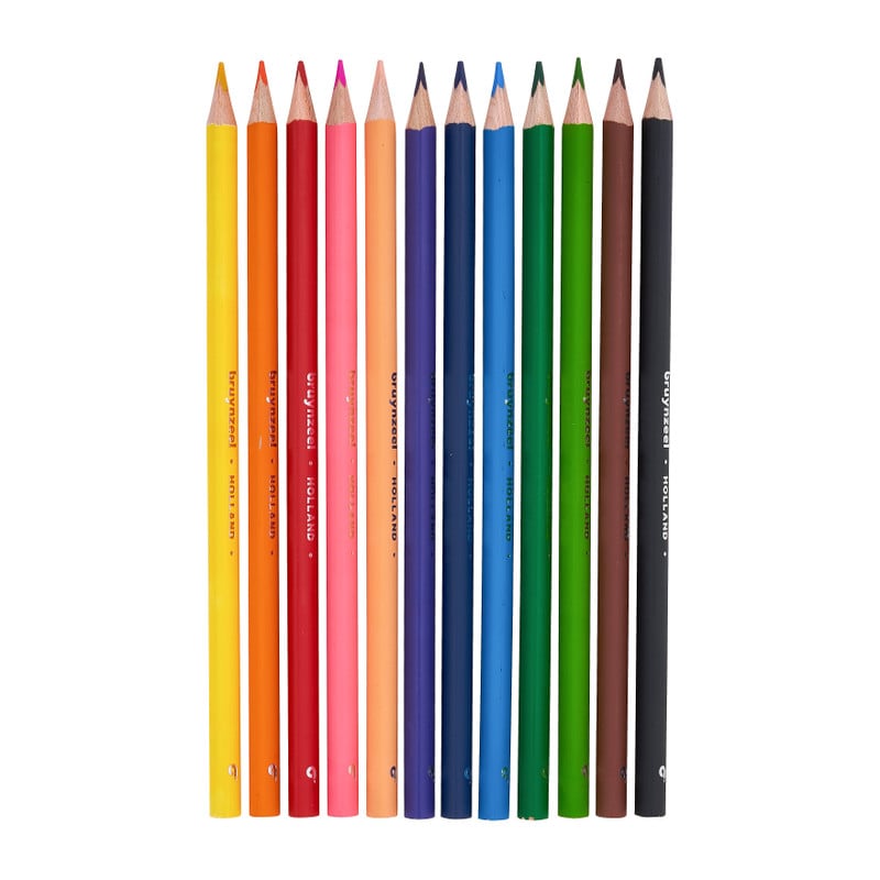 Bruynzeel kleurpotloden soft grip - roze - set van 12