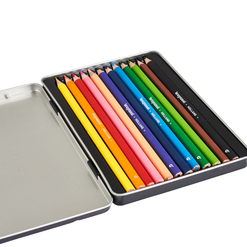 Bruynzeel kleurpotloden soft grip - roze - set van 12