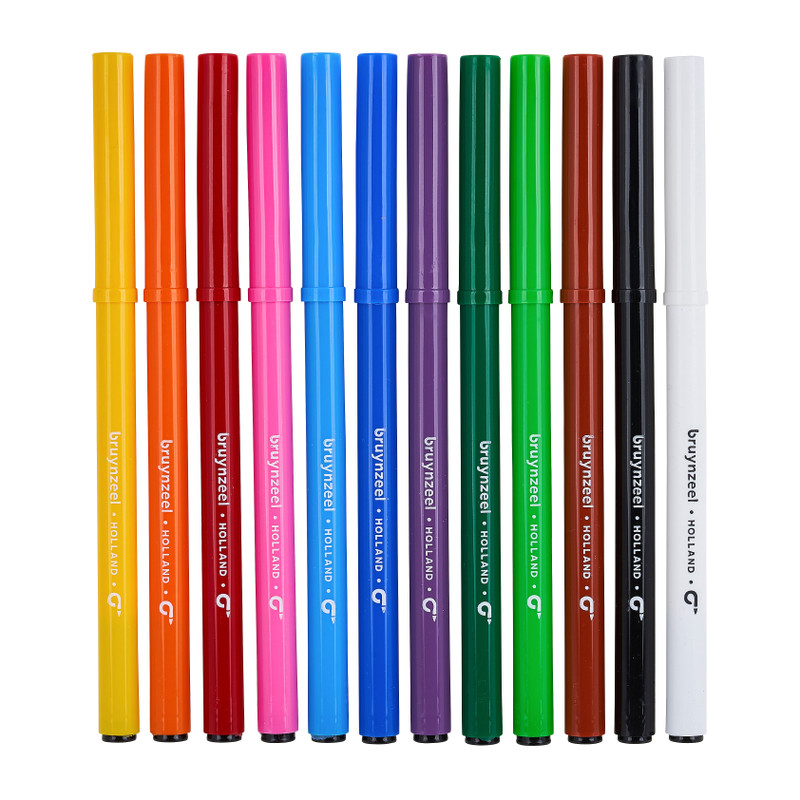 Bruynzeel viltstiften - roze- set van 12