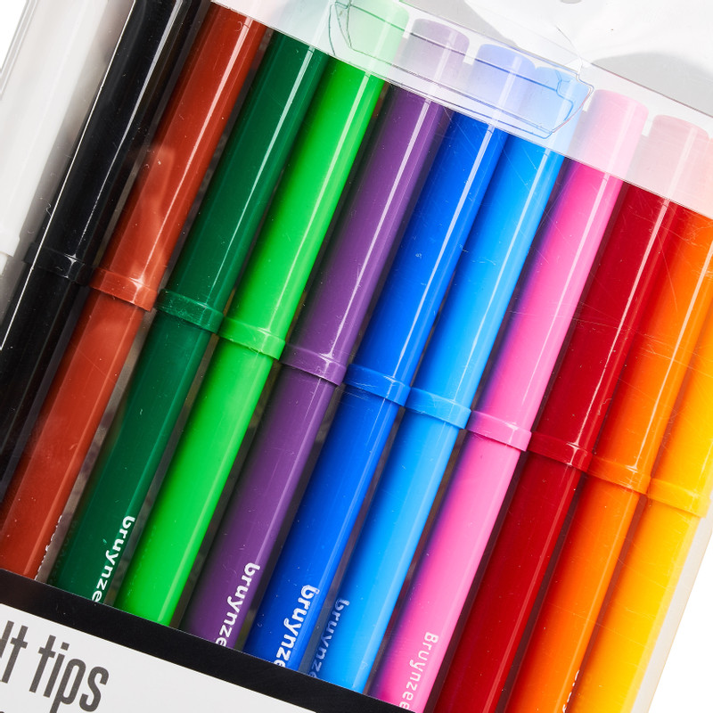 Bruynzeel viltstiften - roze- set van 12