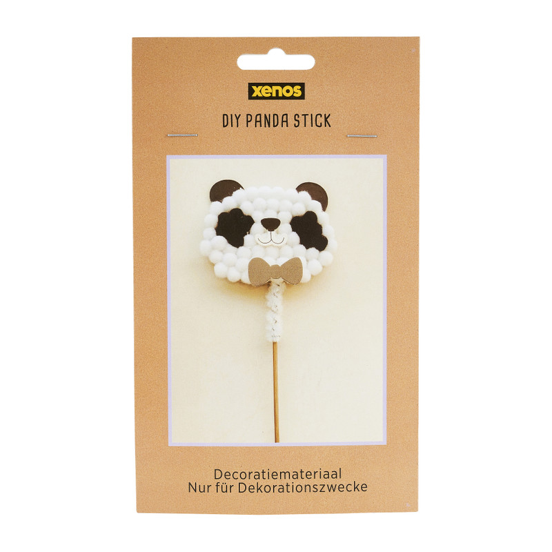 Diy panda stick - 14x22 cm