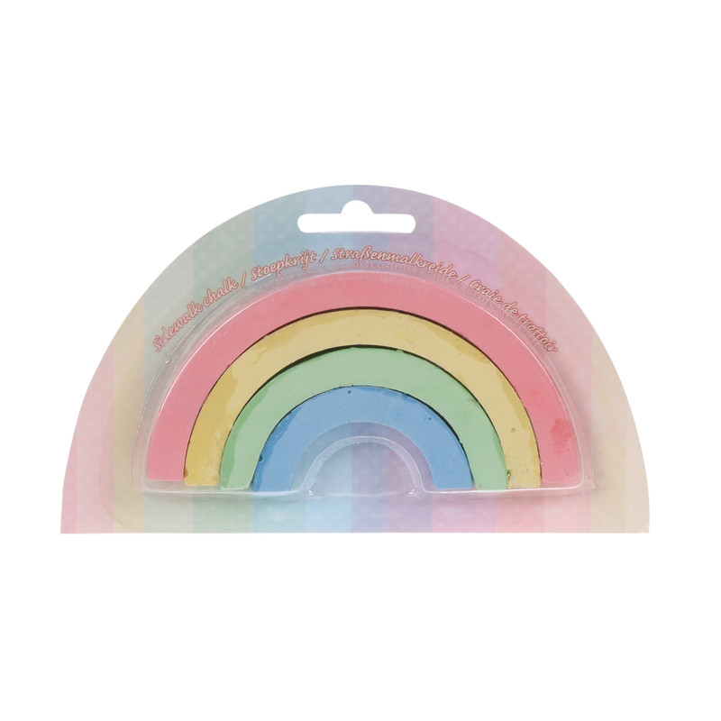 Stoepkrijt  regenboog - set van 4