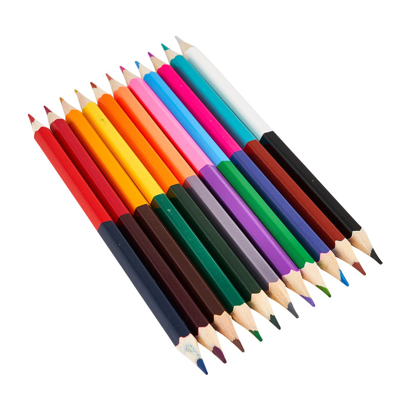 Kleurpotlood dubbelzijdig - set van 12