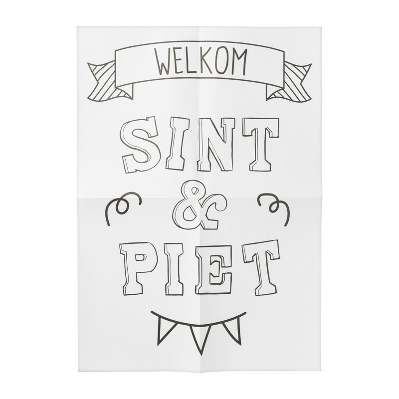 DIY sint - raamtekening 