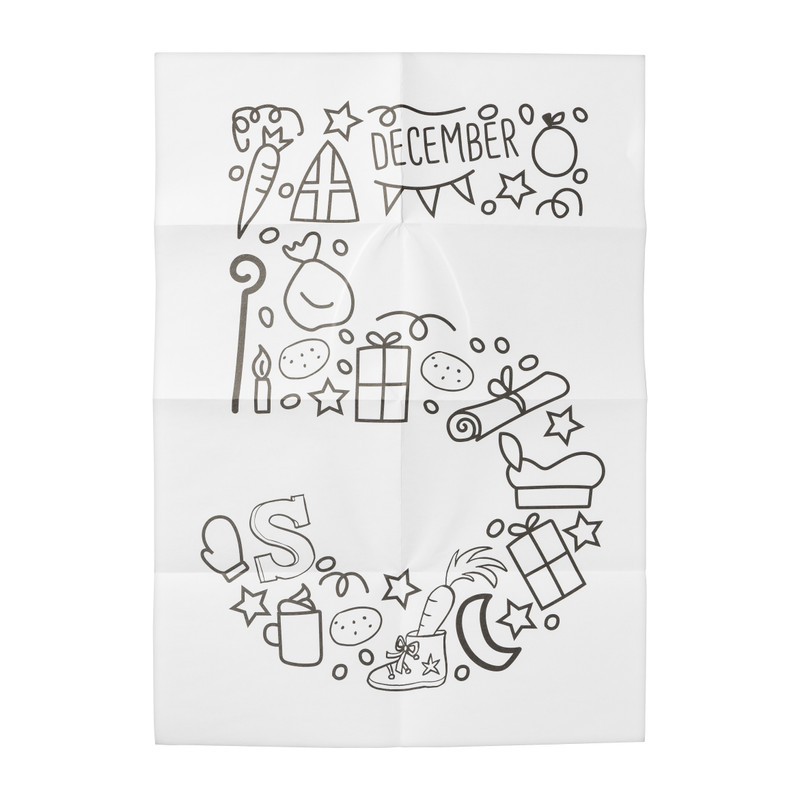 DIY sint - raamtekening 