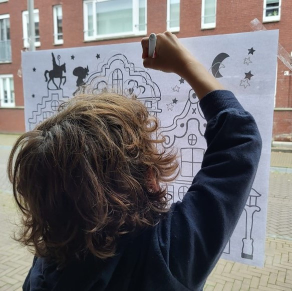 DIY sint - raamtekening 