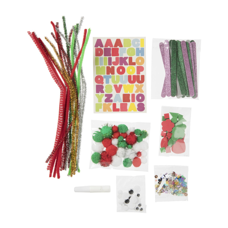 Kerst knutselzak - 34x13.5 cm 