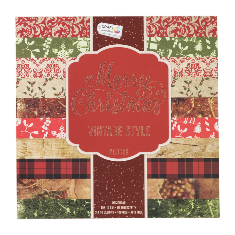 Vellen papier - vintage kerst 