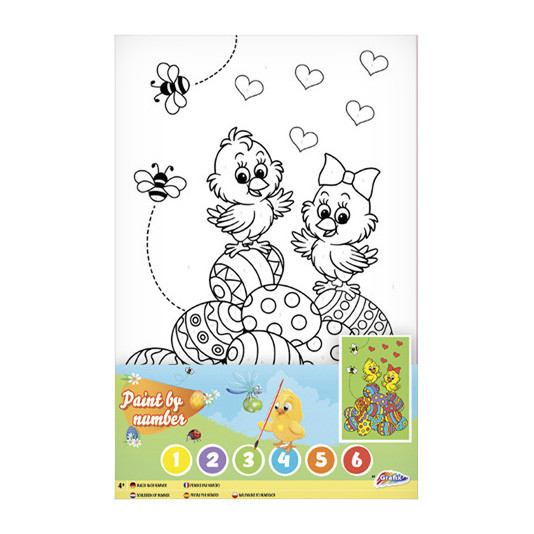 Schilderen op nummer Pasen - diverse varianten - 30x19.5 cm