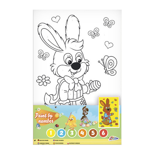 Schilderen op nummer Pasen - diverse varianten - 30x19.5 cm