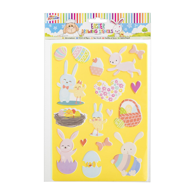 Tekensjabloon - pasen - 31,5x20x0,1 cm
