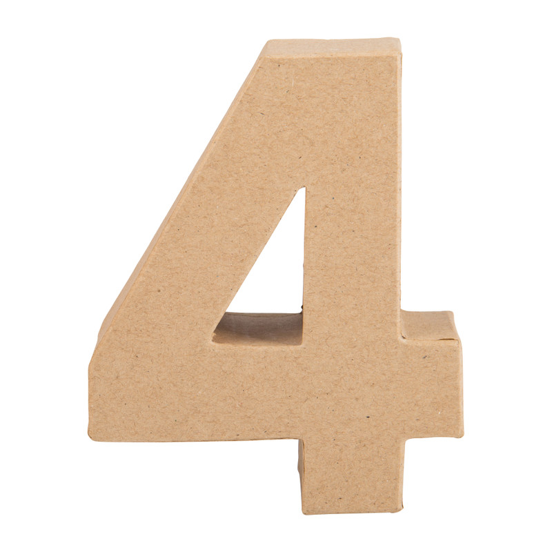 Kartonnen cijfer 4