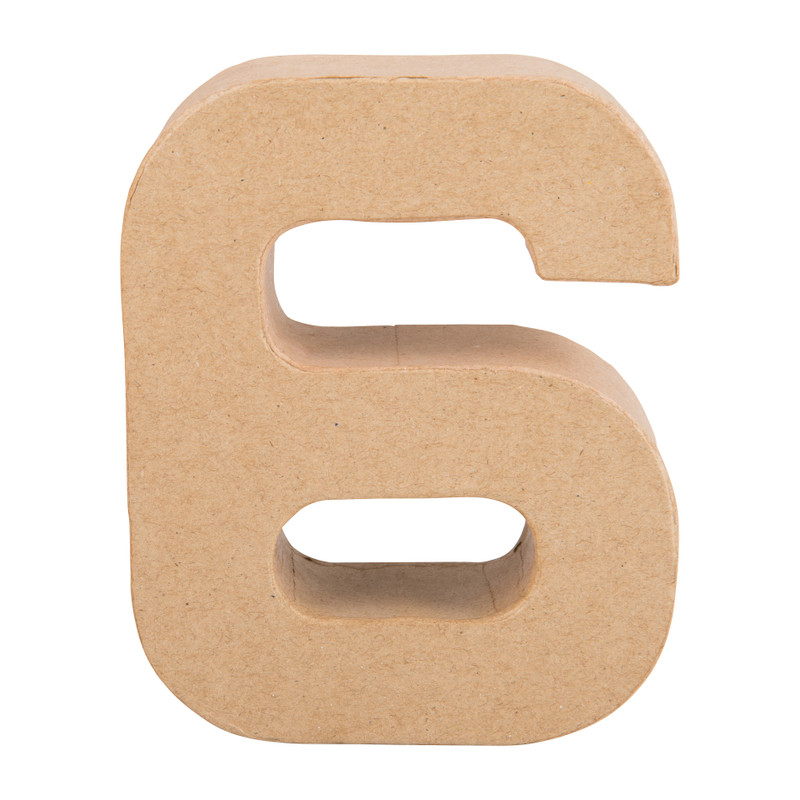 Kartonnen cijfer 6