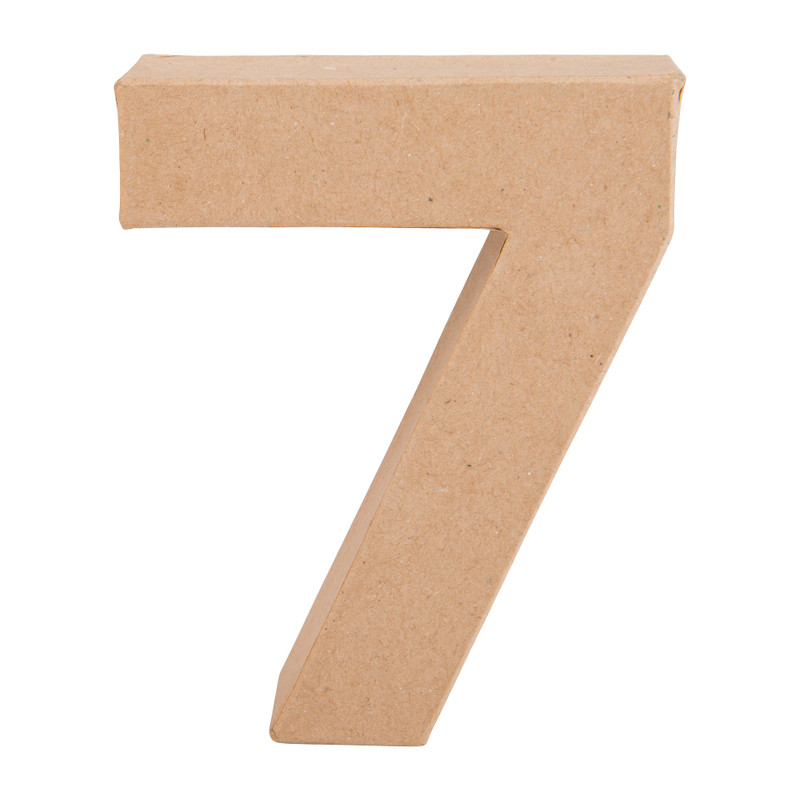 Kartonnen cijfer 7