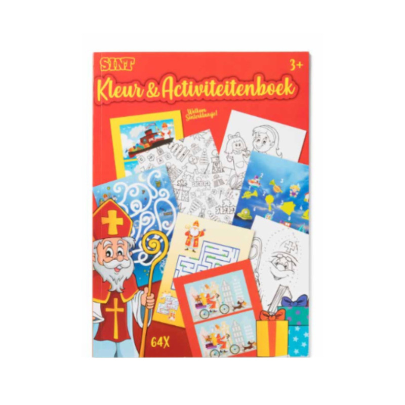 Kleur/speelboek sint - A4