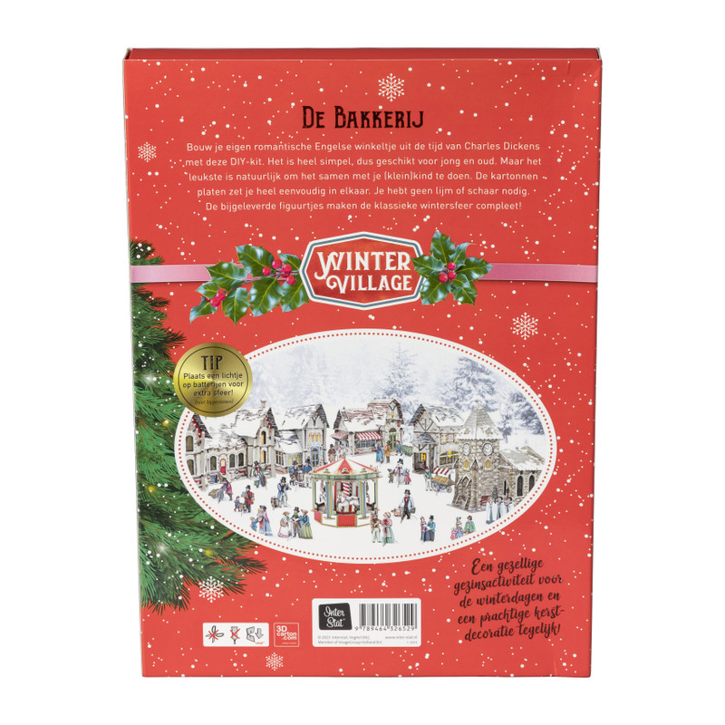 DIY kersthuisje bakery - karton