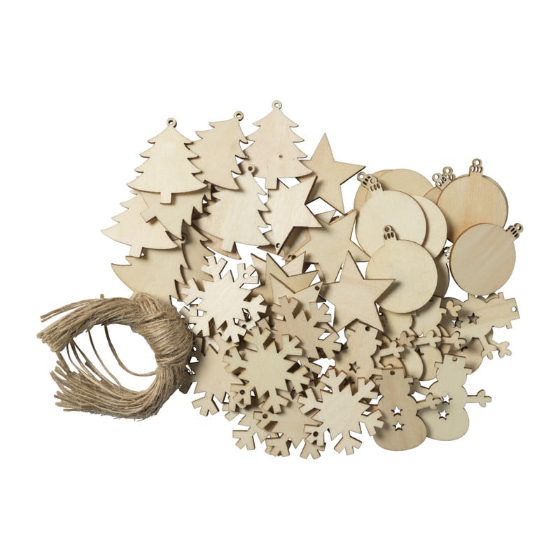 DIY kersthangers - hout 