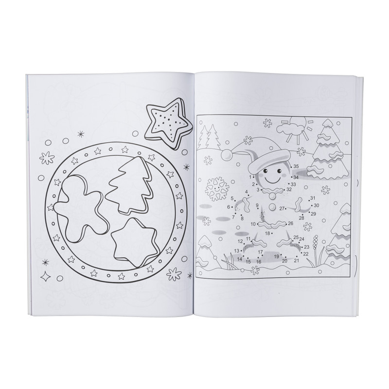 Kleur/speelboek kerst - 29.7x21 cm