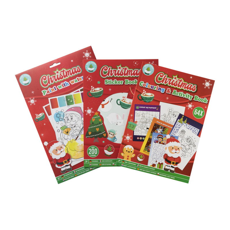 Kleur/speelboek kerst - 29.7x21 cm