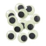 Plak oogjes pompoen - zwart/wit - set van 12