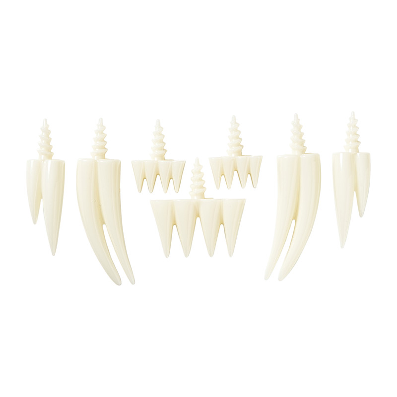 Inzettanden pompoen - wit - set van 7