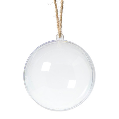 Transparante kerstbal - ø8 cm - set van 6