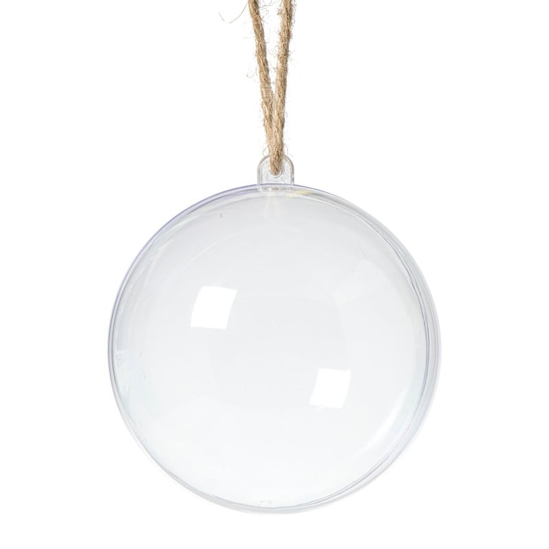 Transparante kerstbal - ø8 cm - set van 6