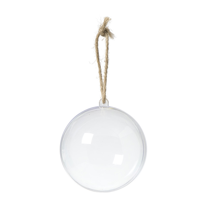 Transparante kerstbal - ø8 cm - set van 6