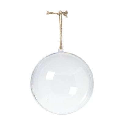 Transparante kerstbal - ø12 cm - set van 2