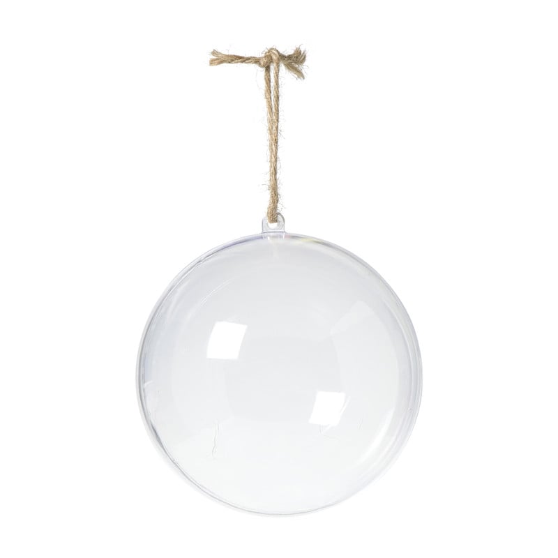 Transparante kerstbal - ø12 cm - set van 2