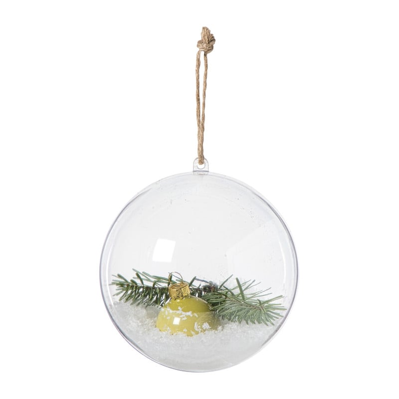 Transparante kerstbal - ø12 cm - set van 2