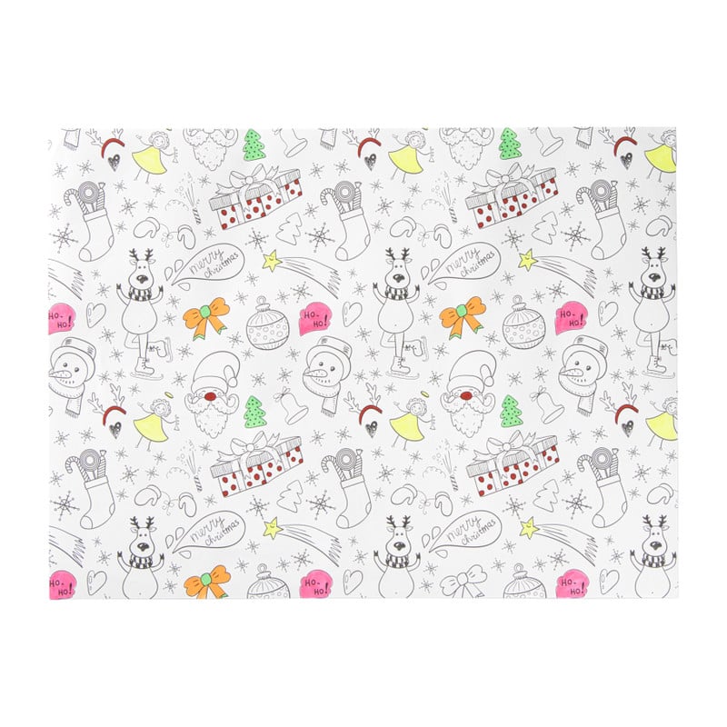 Inkleur placemat kerst - 40x30 cm - set van 4