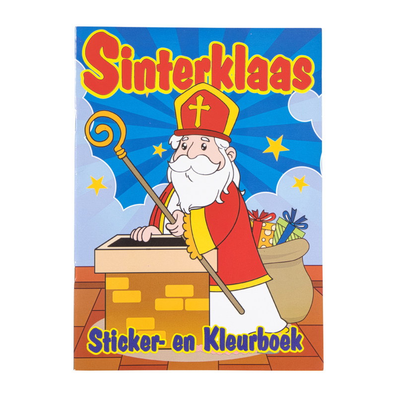 Sint sticker- en kleurboek - multikleur- 21x28.5 cm 