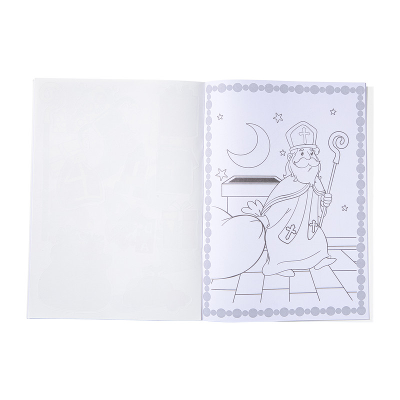 Sint sticker- en kleurboek - multikleur- 21x28.5 cm 