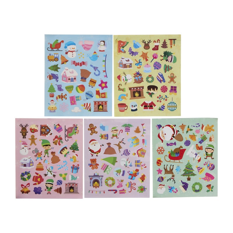 Kerst stickers - set van 5