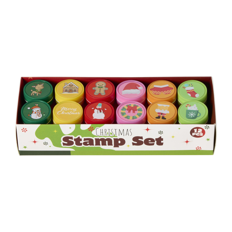 Stempelset kerst - set van 12