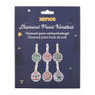 DIY diamond painting kerstbal - wit/rood/groen - set van 6