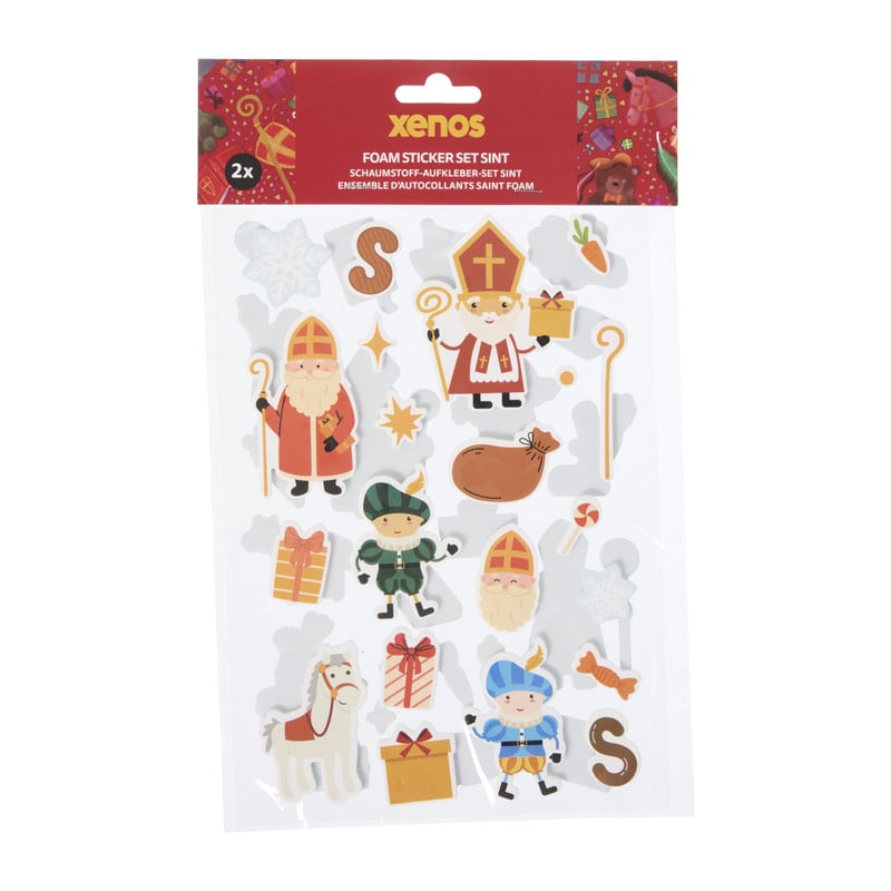 Foam stickers Sinterklaas - set van 2 