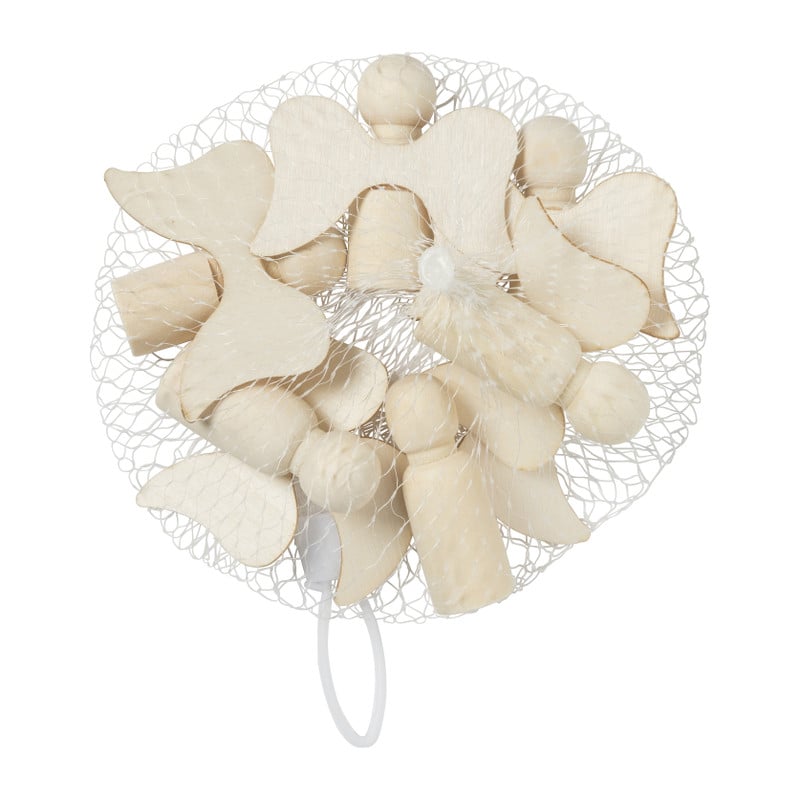 Houten engeltjes - set van 6 - naturel
