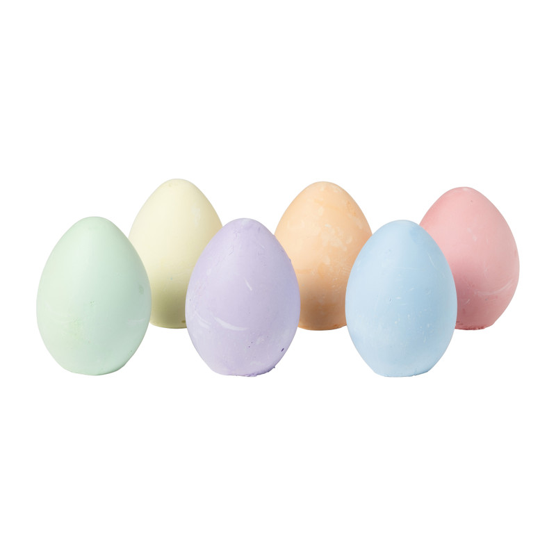 Stoepkrijt gekleurde eieren - set van 6