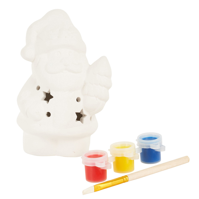 Kerstdeco verfset met led lampje - diverse varianten